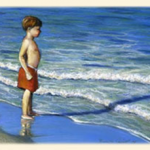 Illustration of child on the beach