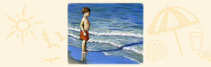 Illustration of child on the beach